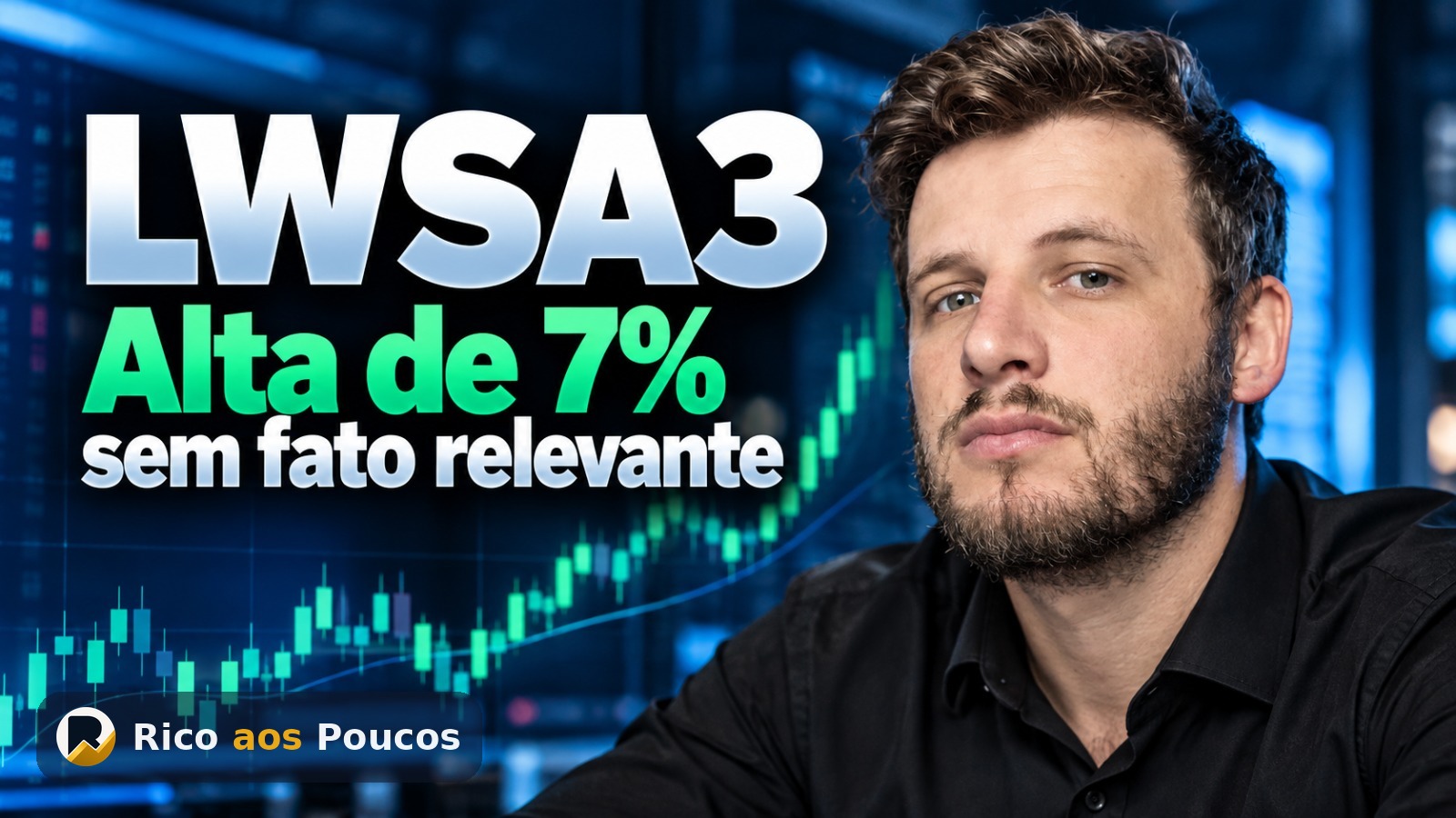 LWSA3 sobe 7,5% hoje — entenda o movimento da ação e a apuração