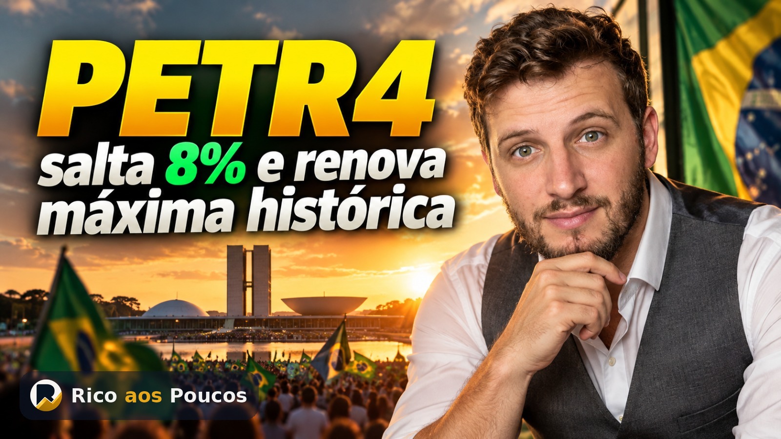 PETR4 salta 8% e bate máxima histórica — hora de embolsar o lucro ou segurar?