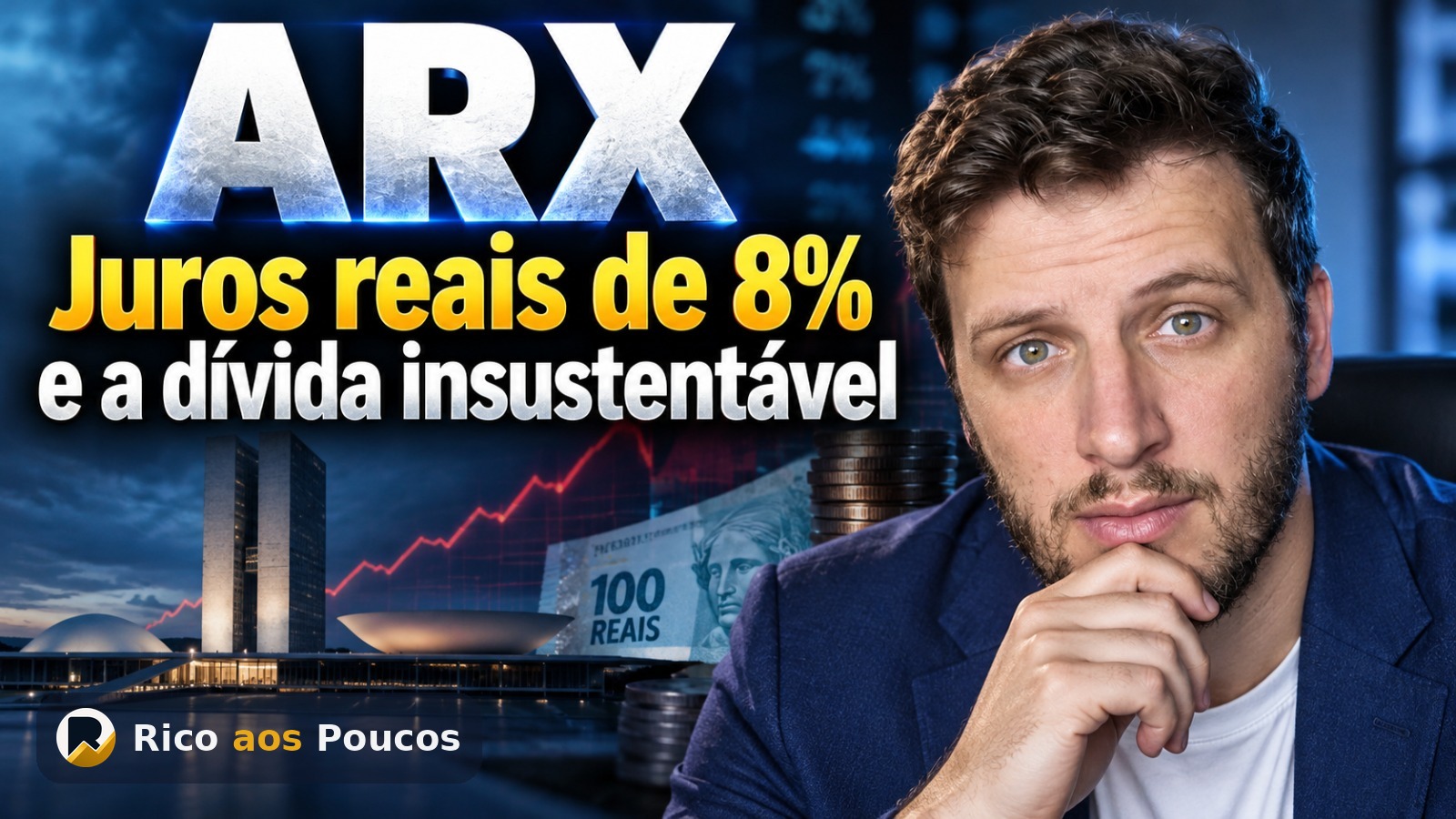 ARX alerta: Juros reais de 8% criam trajetória insustentável