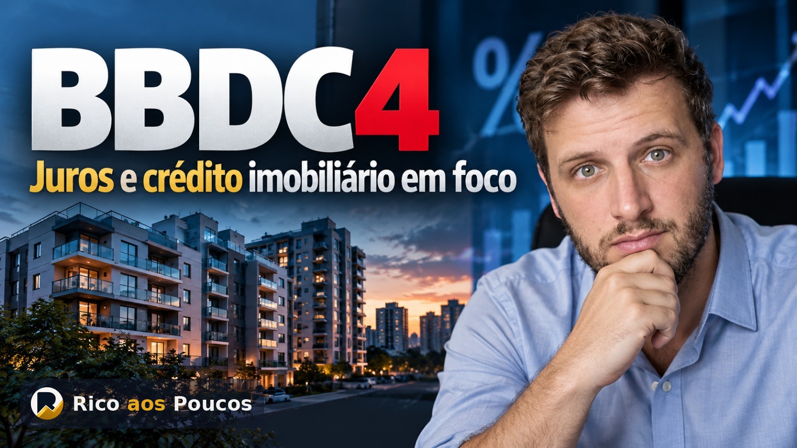 BBDC4: Bradesco sobe juros do imobiliário; veja as últimas notícias hoje
