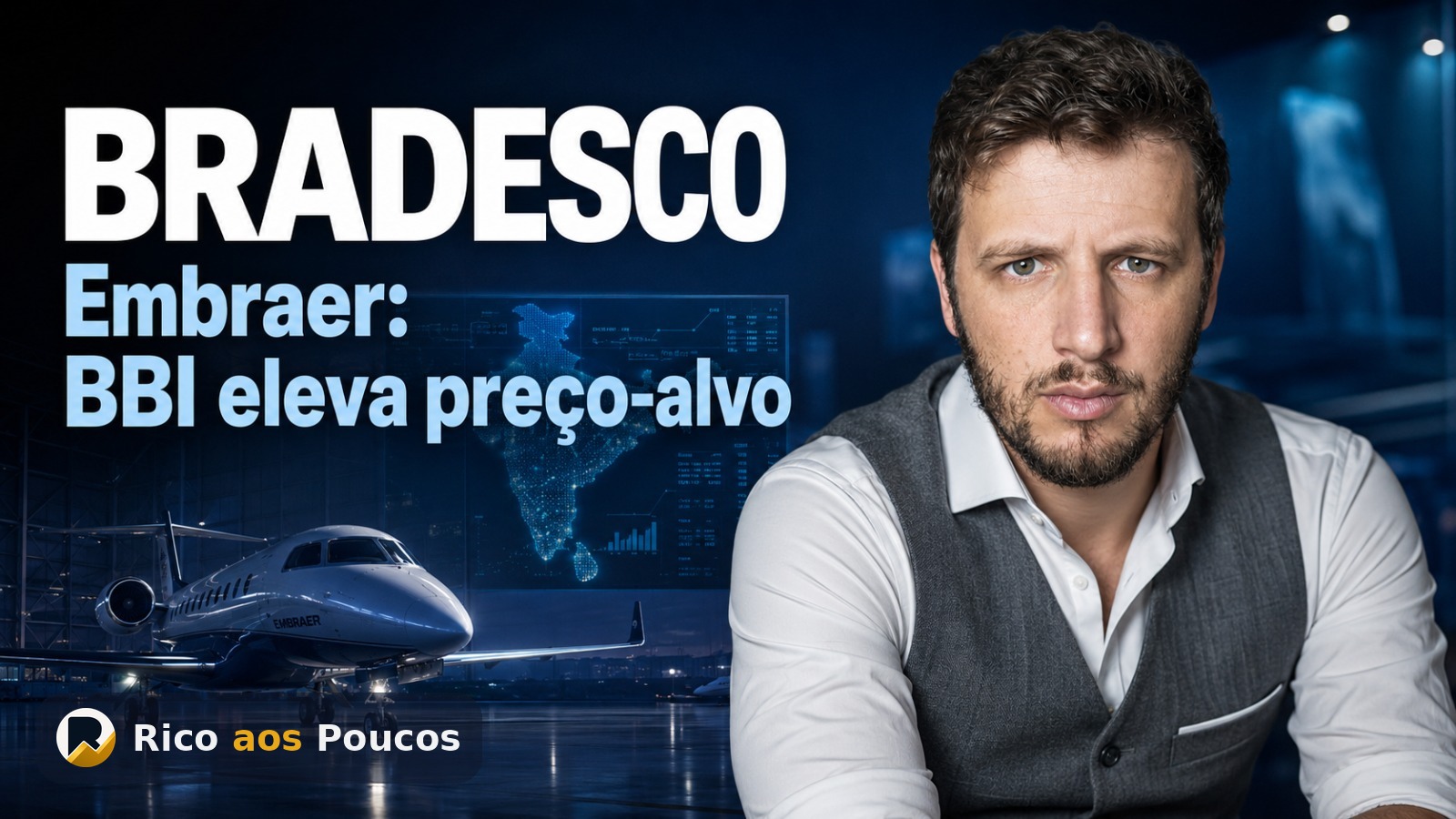 EMBJ3: Bradesco BBI eleva preço-alvo da Embraer com licitação na Índia