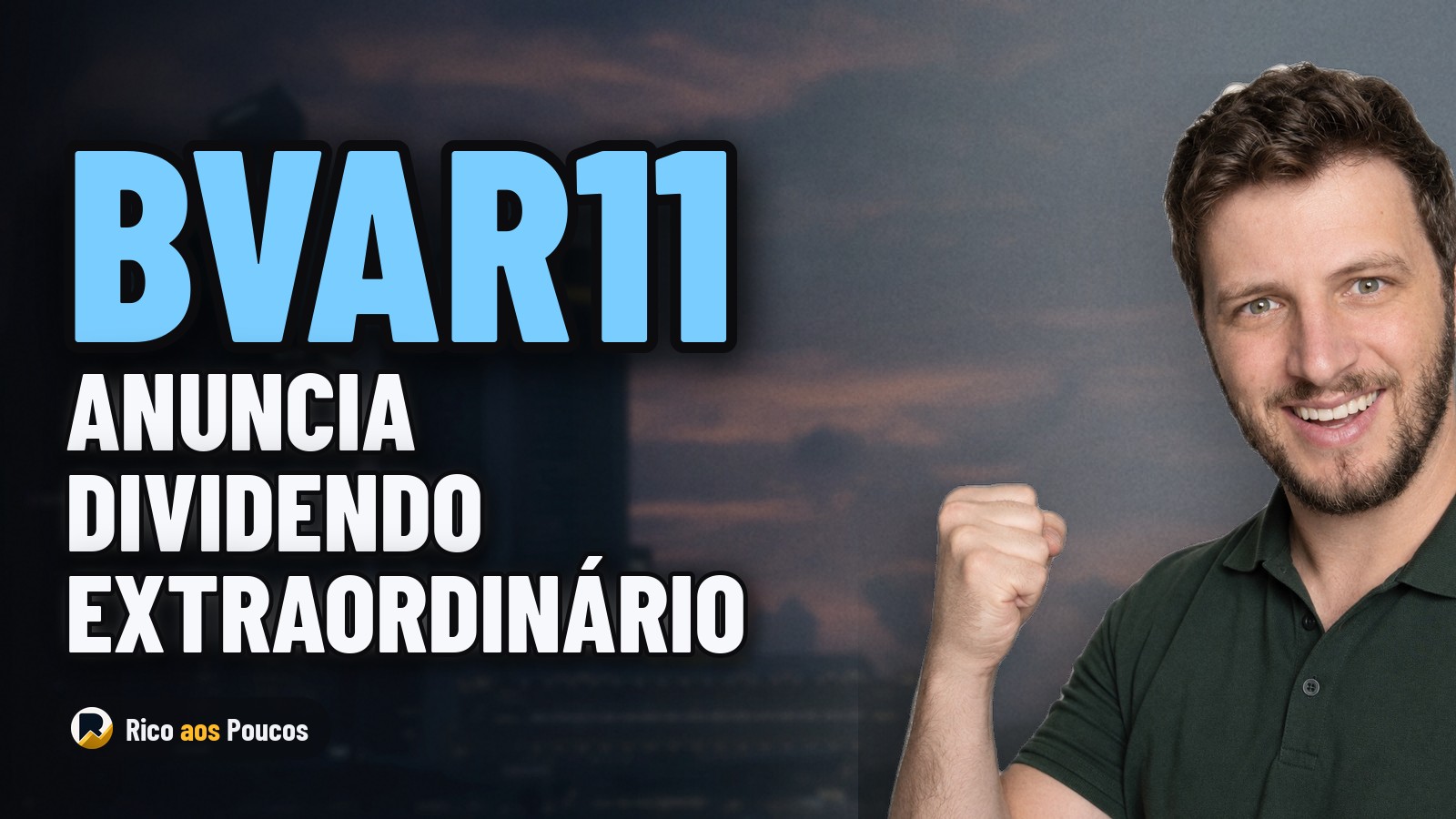 BVAR11 anuncia dividendo extraordinário após receber R$ 45,7 milhões