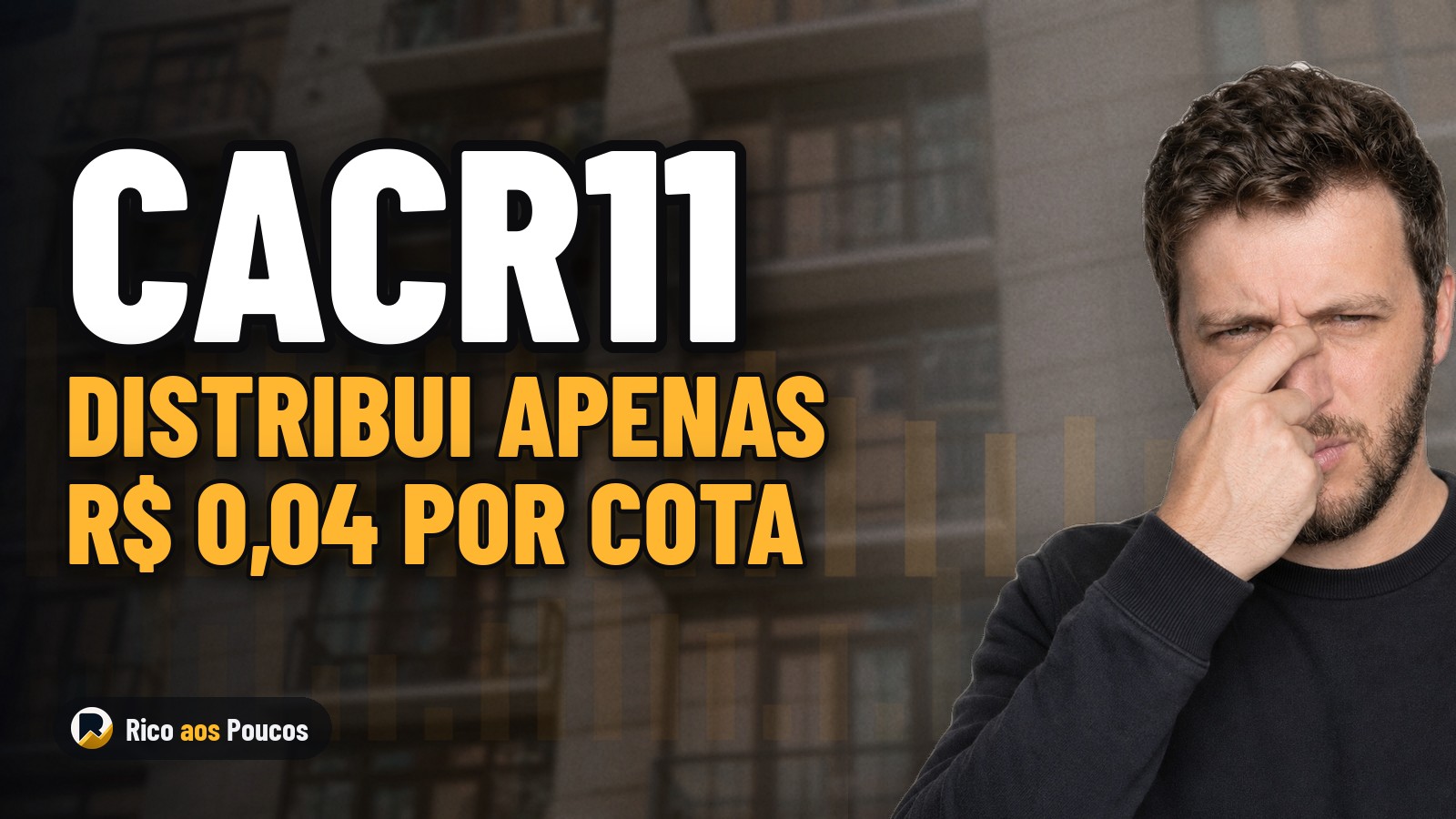 O que aconteceu com o CACR11: dividendo de R$ 0,04 confirma que o caixa sumiu