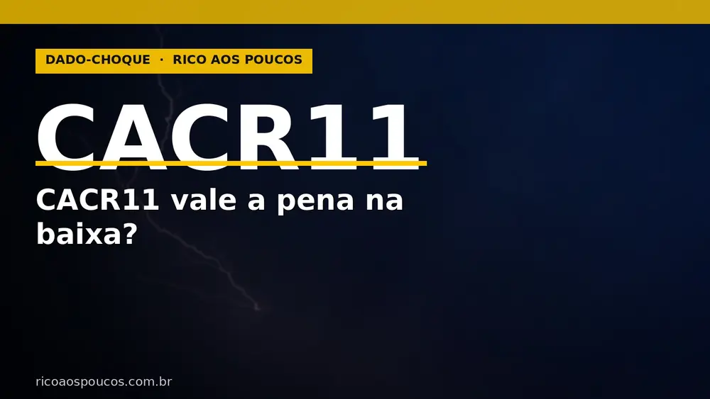 CACR11 vale a pena comprar na baixa? O risco real