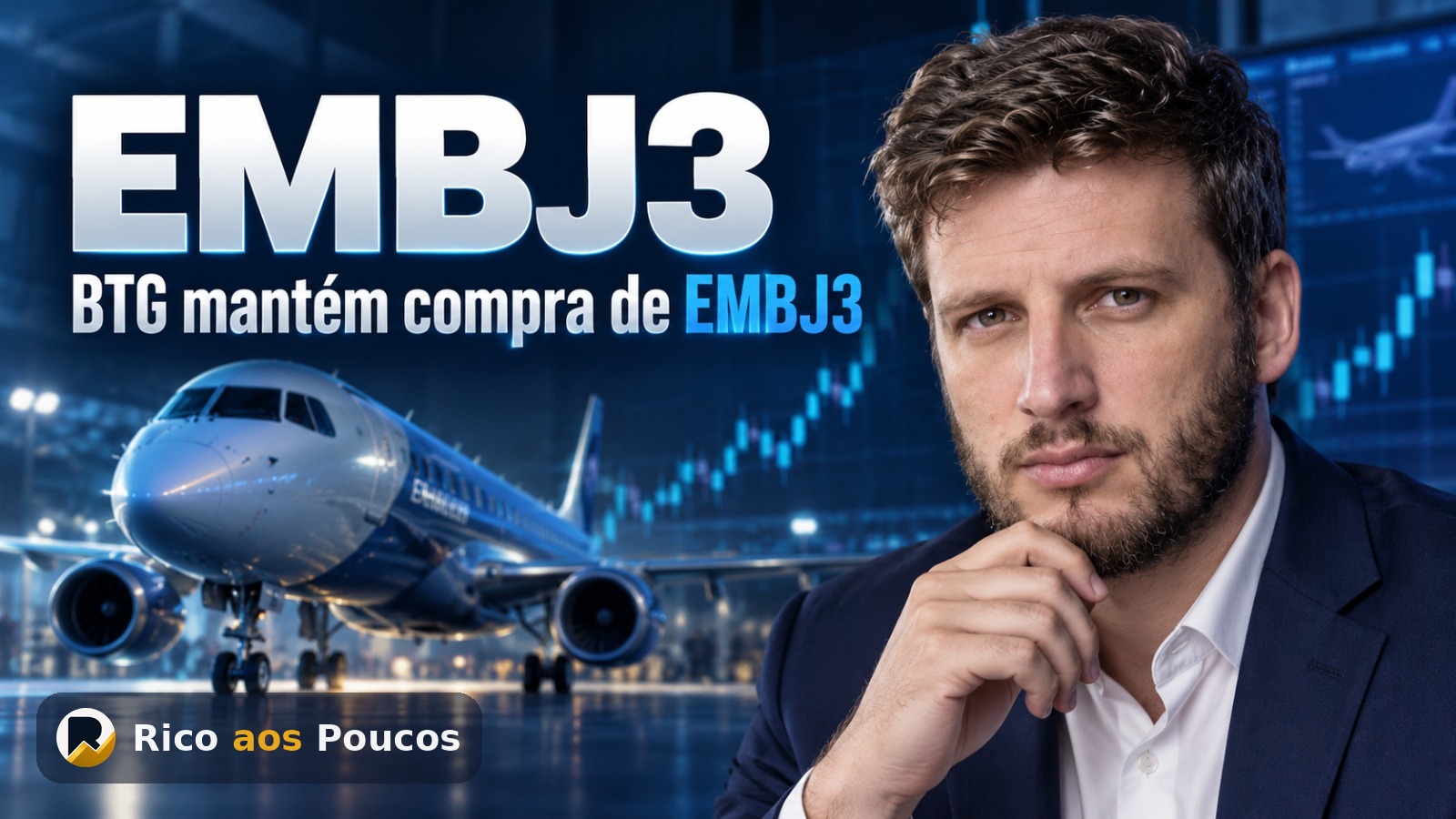 EMBJ3 vale a pena? Por que o BTG defende compra de Embraer com entregas fortes e caixa