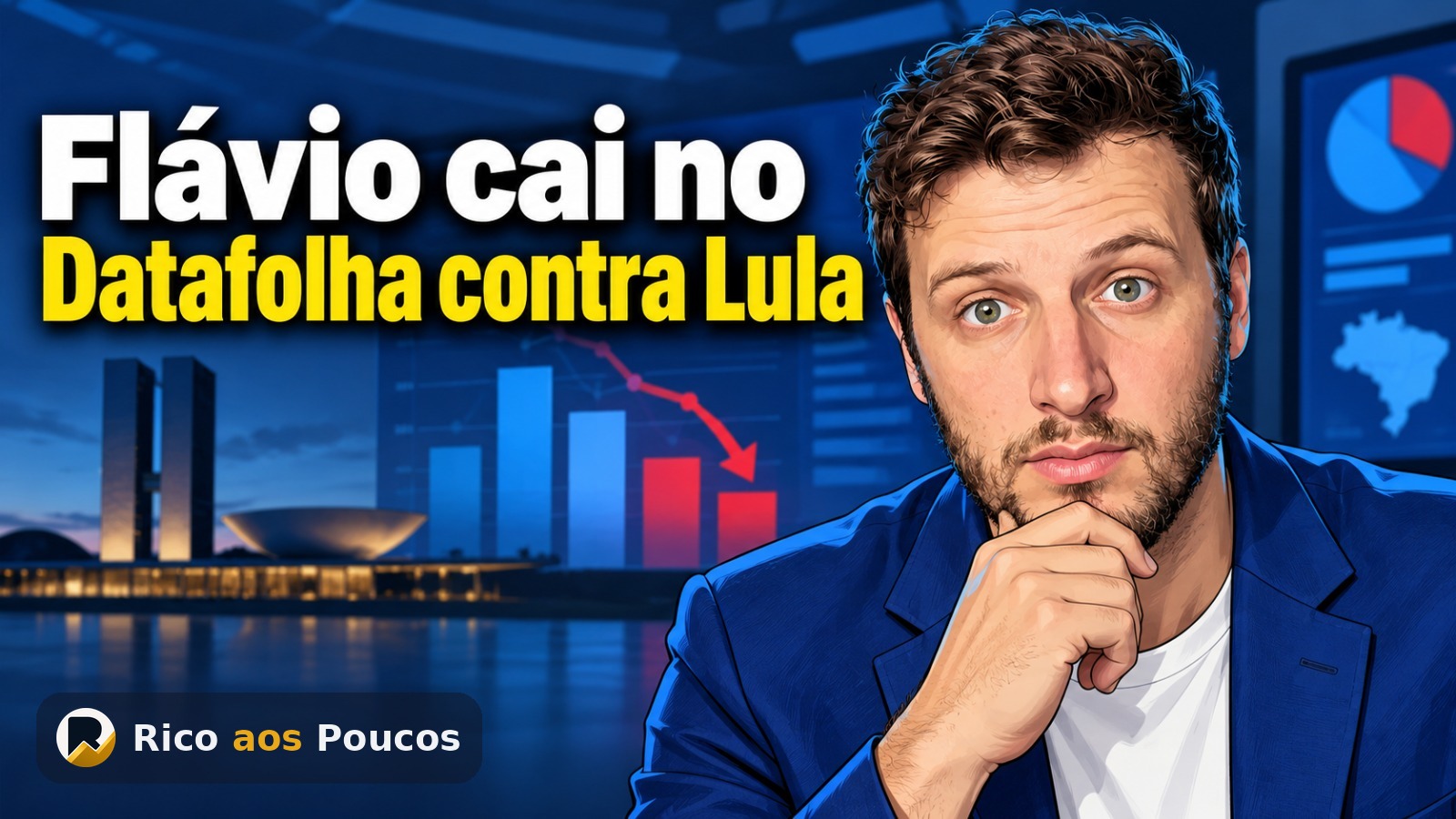 Datafolha aponta oscilação de Flávio Bolsonaro para baixo contra Lula