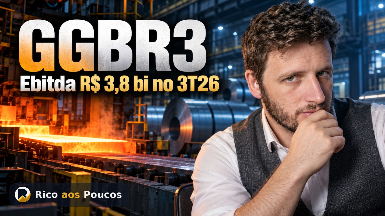 GGBR3 cotação hoje: ação sobe 7,43% após a Gerdau divulgar Ebitda ajustado de R$ 3,8 bi no 3T26
