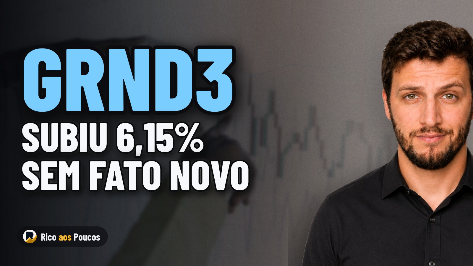 GRND3 no gráfico hoje: ação sobe 6,15% sem fato novo divulgado