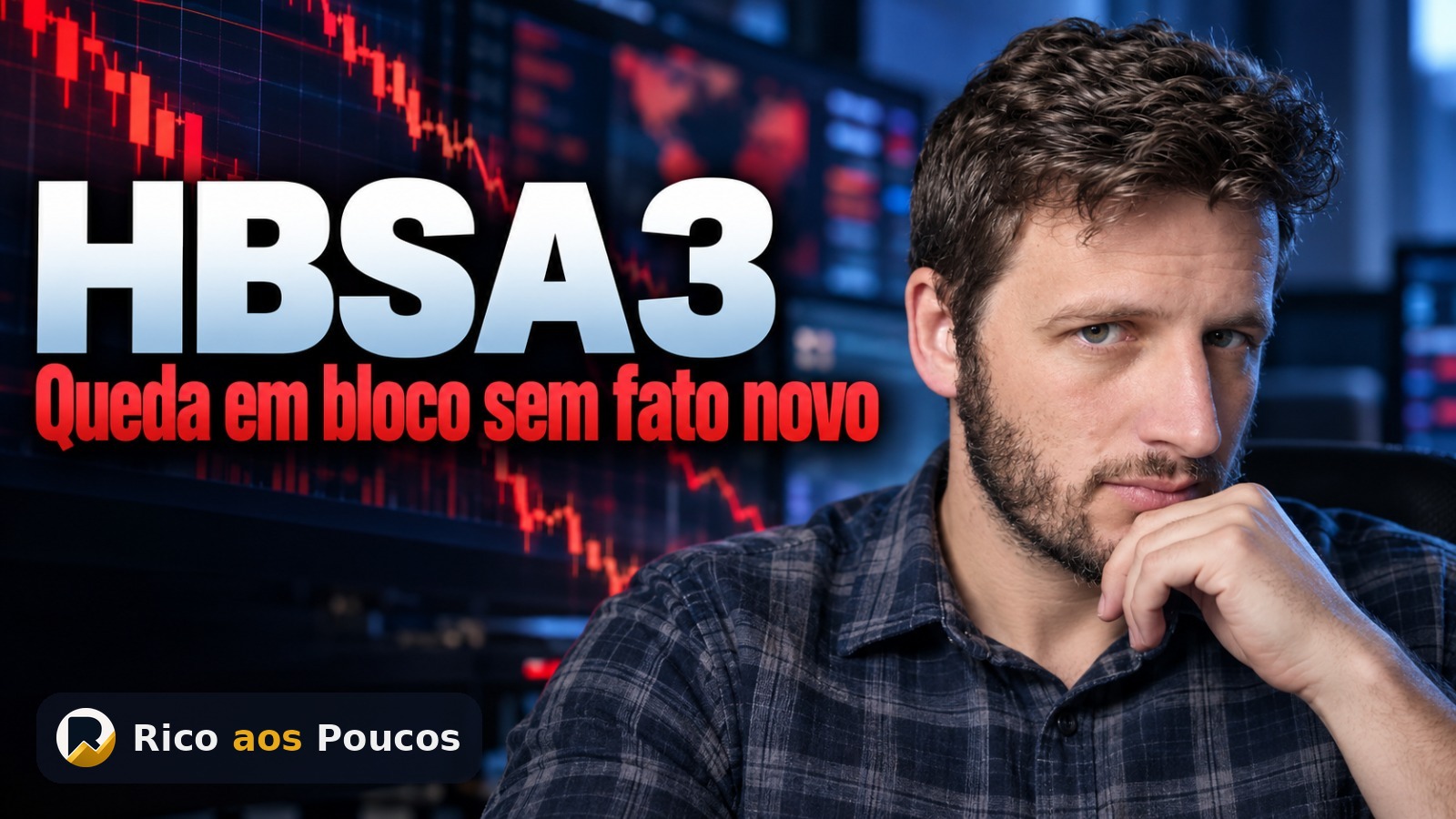 HBSA3 cai 5,9% sem fato novo divulgado; setor de logística recua em bloco