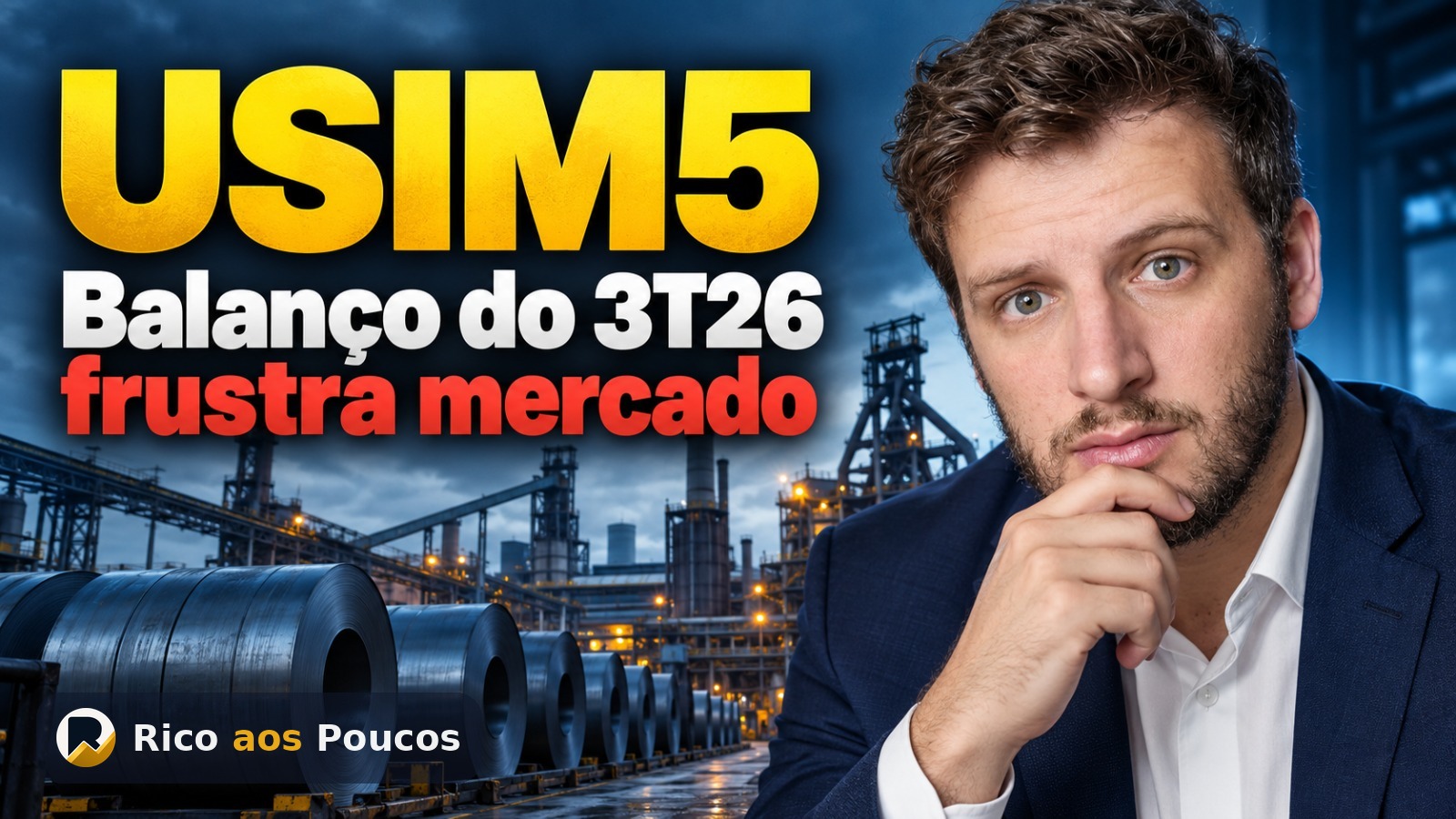 Por que o USIM5 está caindo: balanço do 3T26 abaixo do esperado derruba ação 7,86%