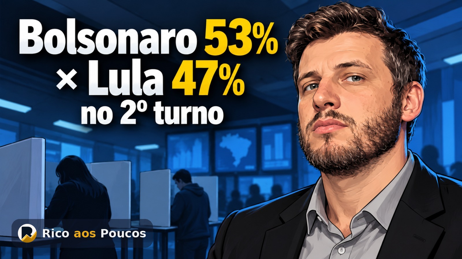 Pesquisa Gerp 2º Turno: Flávio Bolsonaro tem 53% e Lula 47%
