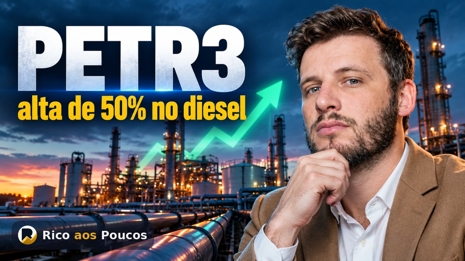 PETR3 cotação hoje e gráfico: Goldman Sachs aponta que Petrobras pode ter que subir diesel em até 50%