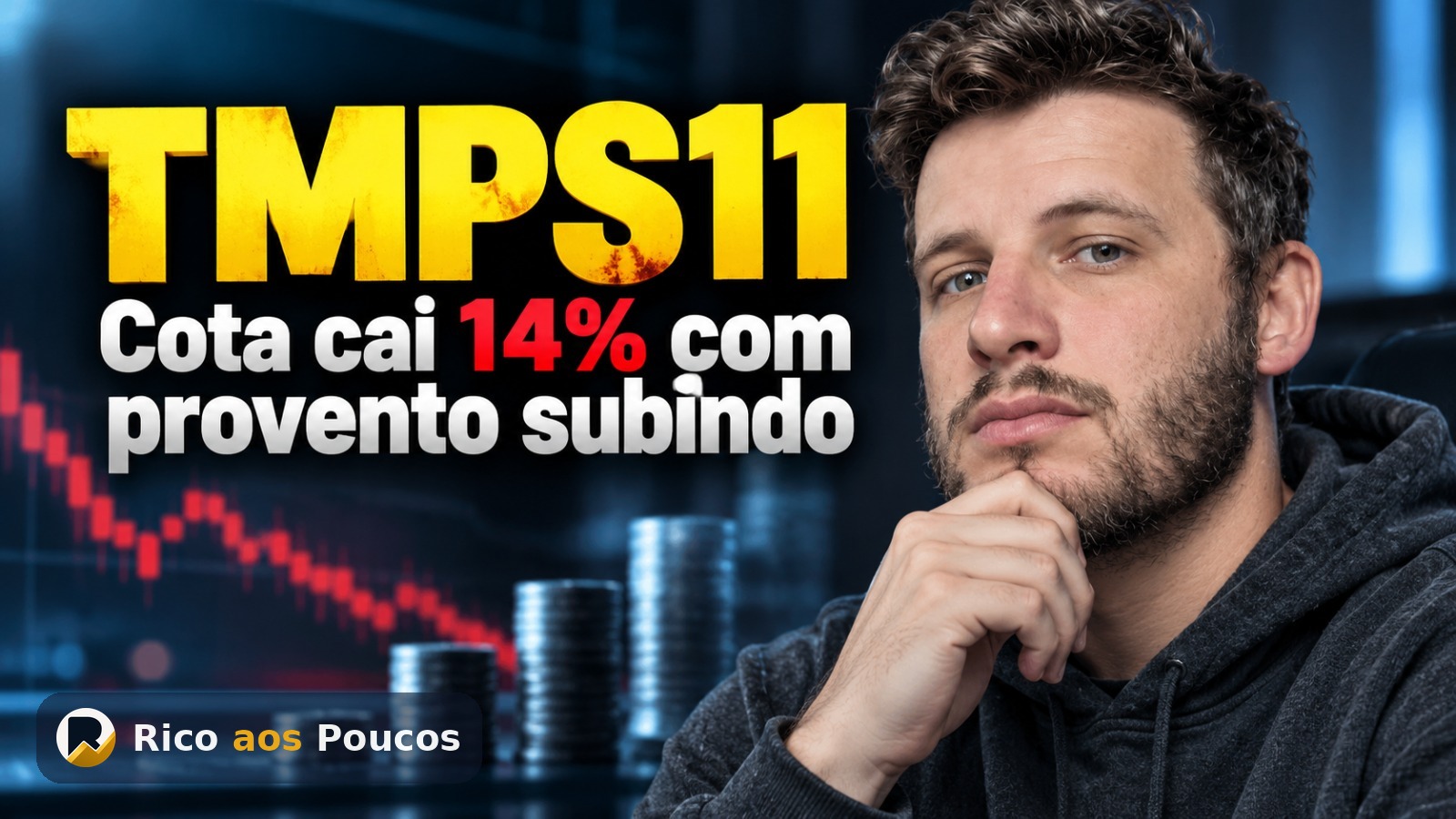 Por que o TMPS11 está caindo? A cota perdeu 14% desde a nossa análise — e o provento não é o motivo