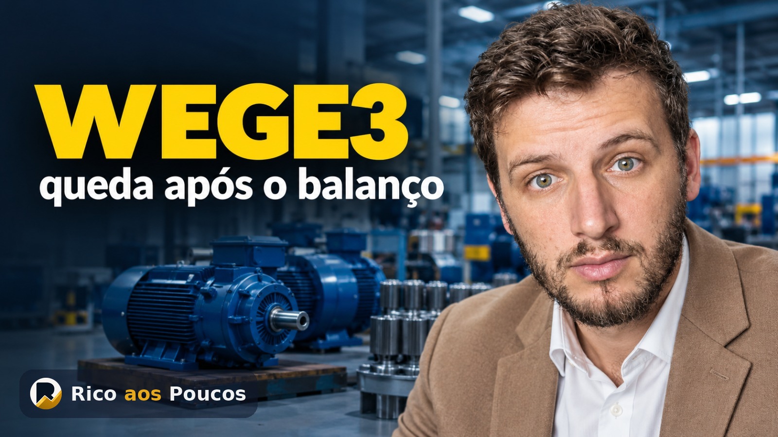 Por que WEGE3 está caindo hoje: ação recua 4,04% após balanço do 3T26 mostrar lucro abaixo do esperado