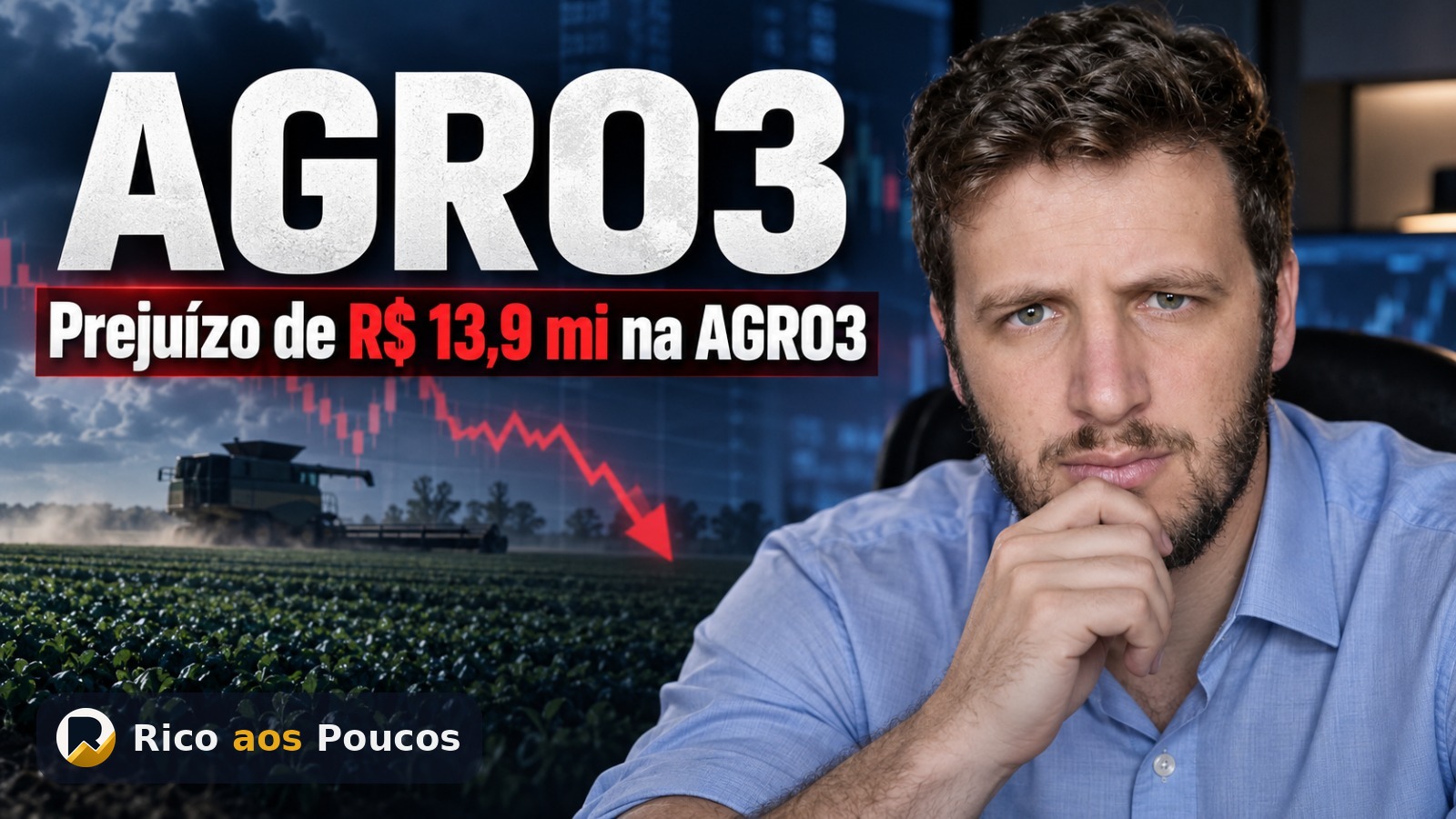 O que aconteceu com a BrasilAgro (AGRO3): prejuízo de R$ 13,9 milhões encerra a safra, aponta balanço