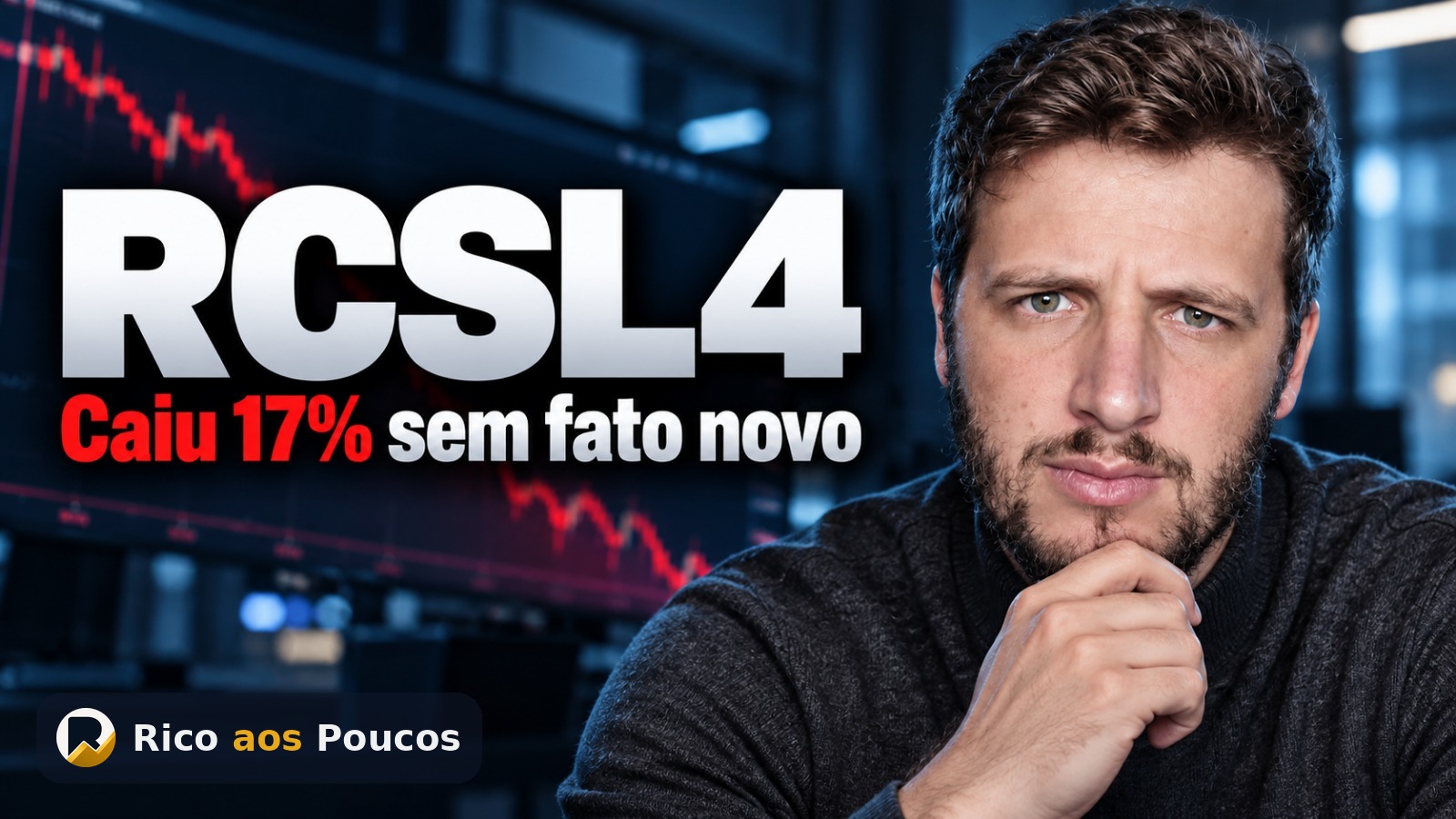 RCSL4 caiu 17% sem fato novo divulgado — o setor de bens industriais tombou junto