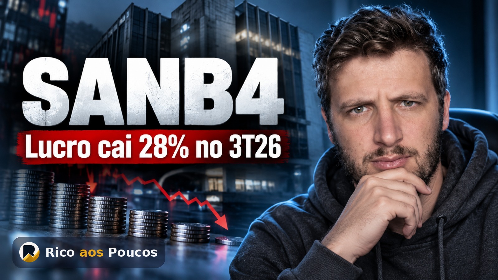 SANB4: o que aconteceu no 3T26 e por que o lucro do Santander caiu 28%