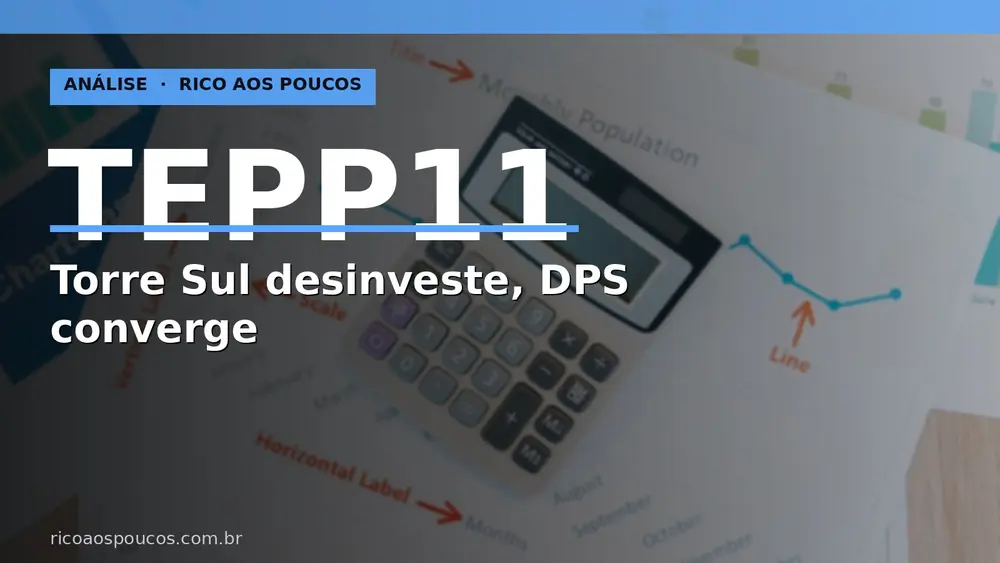 TEPP11 — Torre Sul performada e DPS converge para R$ 0,07-0,09 após julho/26