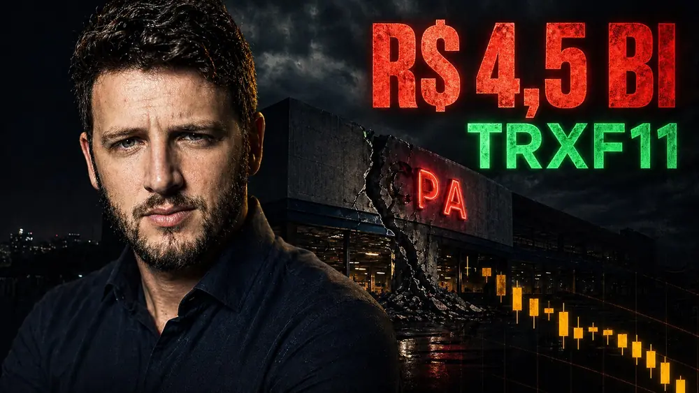 Capa editorial do artigo TRXF11: correção honesta — análise anterior afirmou 24% e o número real é 7,8%; o erro foi nosso ao ler a tabela 'GPA' do Relatório Gerencial sem separar Assaí pré-cisão