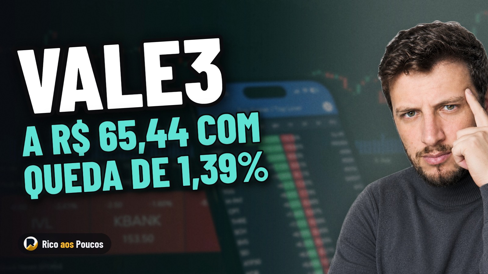 VALE3 cotação hoje e gráfico: Vale cai 1,4% para R$ 65,44 após pedir captação de US$ 1,5 bi na China