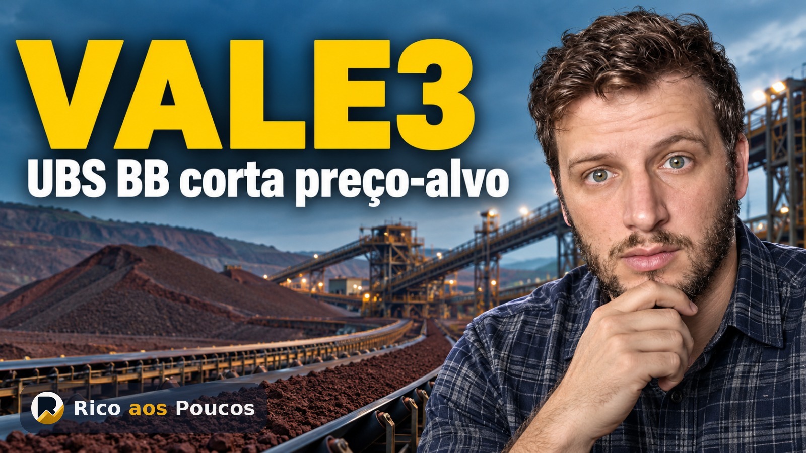 VALE3 cotação hoje e gráfico: UBS BB alerta para novos riscos