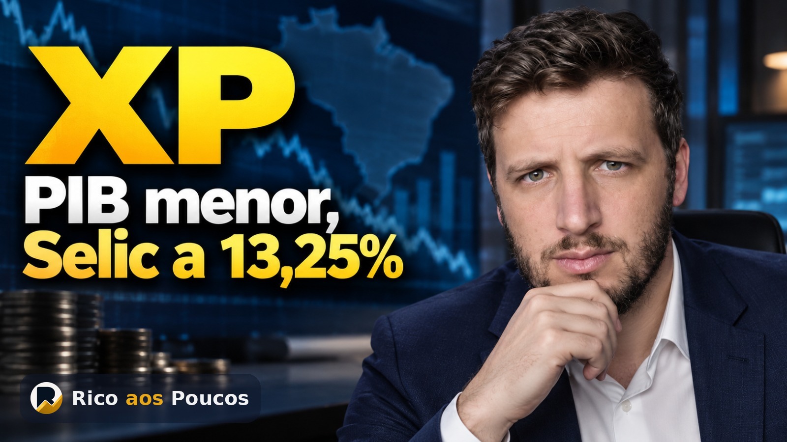XP corta projeção do PIB e vê Selic em 13,25% em 2026