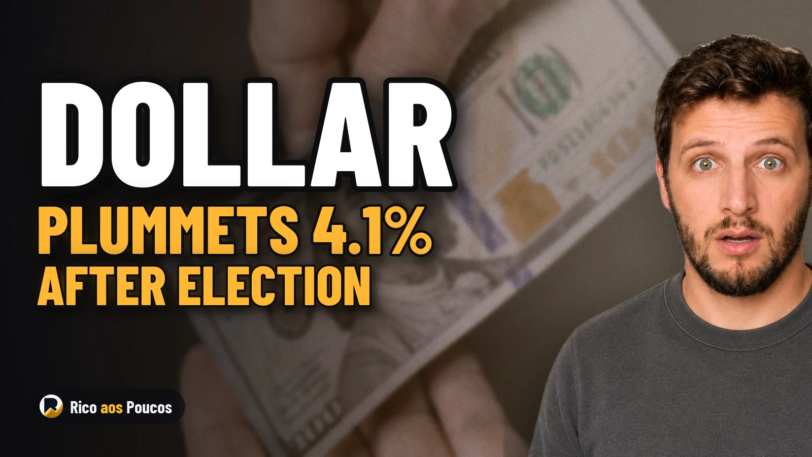 Dólar cai 4,1% na maior baixa diária desde 2018 com resultado do 1º turno