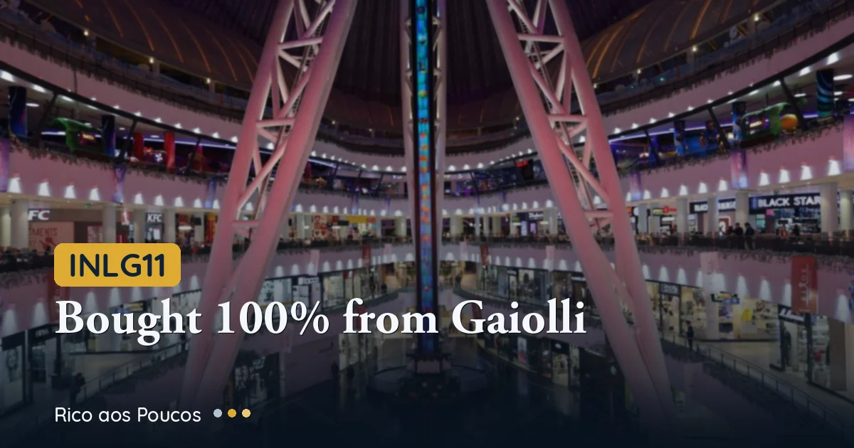 INLG11 comprou 100% do Gaiolli se endividando pela 1ª vez — foi boa?