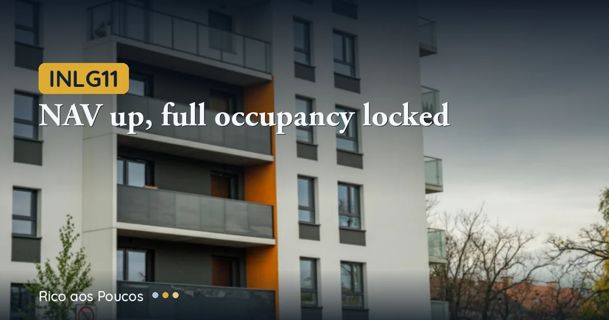INLG11 climbs 4.4%: Asset revaluation lifts NAV and Gaiolli hits full occupancy