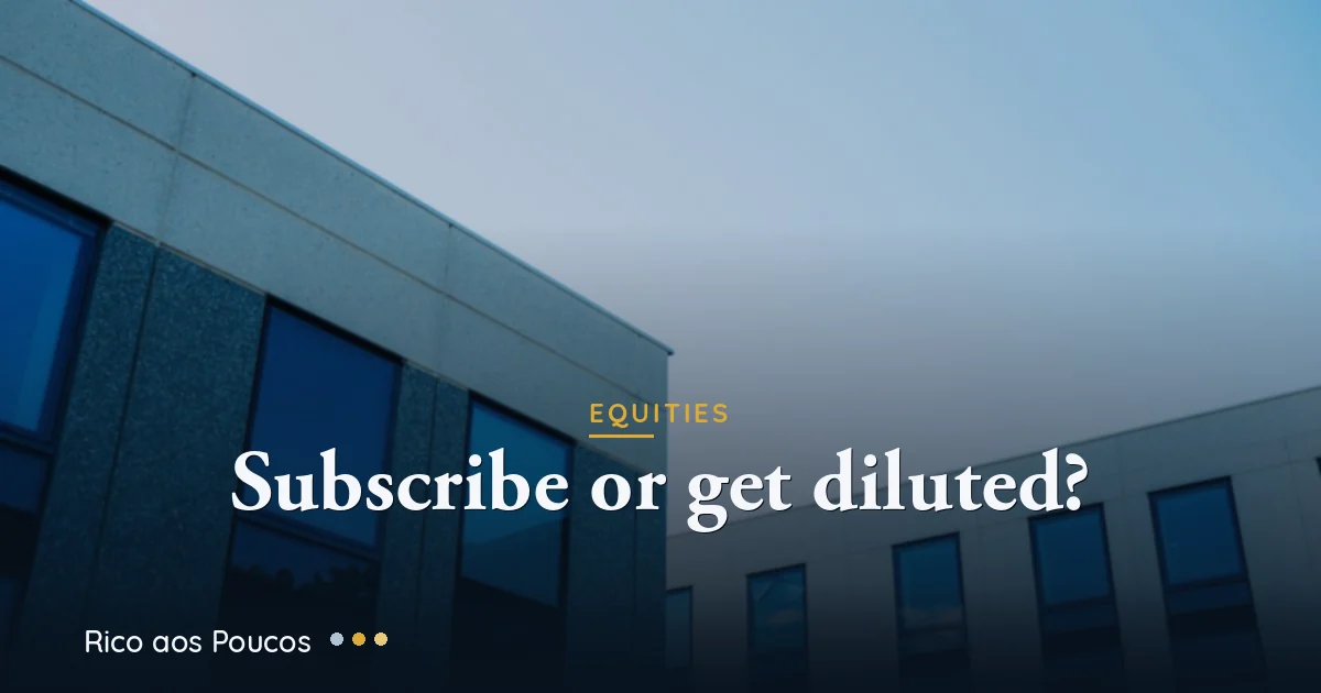 KNSC11 6th rights offering at R$8.95 — subscribe or get diluted?