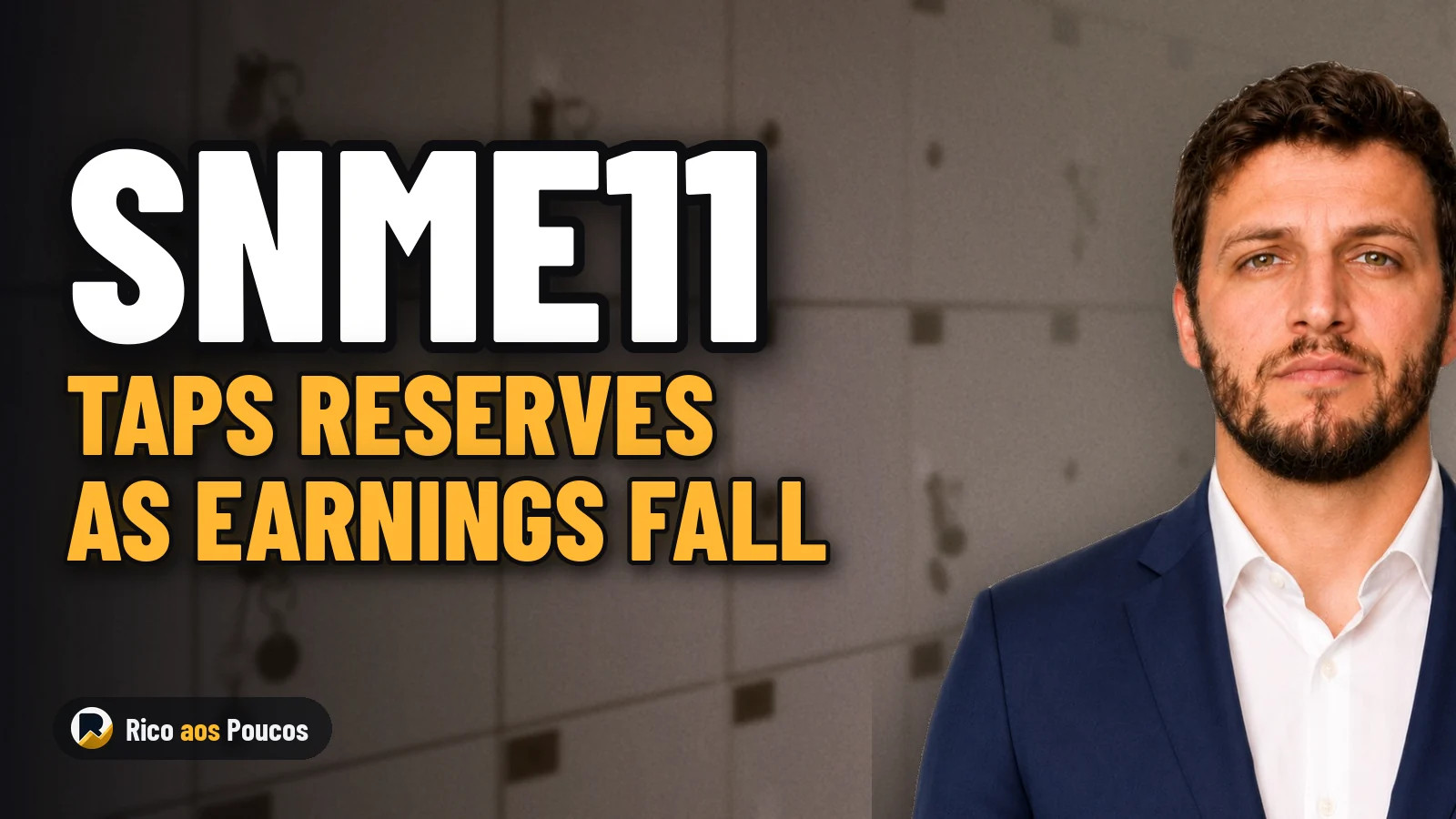 SNME11: Cash Earnings Drop to R$ 0.0965 and Reserves Are Tapped — Is the R$ 0.10 Dividend Safe?