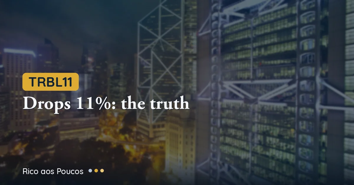 TRBL11 dropped -11.15% on Jul 1, 2026: ex-dividend R$ 2.68 and repricing after capital gain