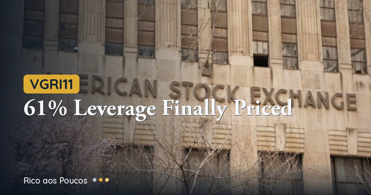 VGRI11 at historic lows — 61% leverage finally priced in