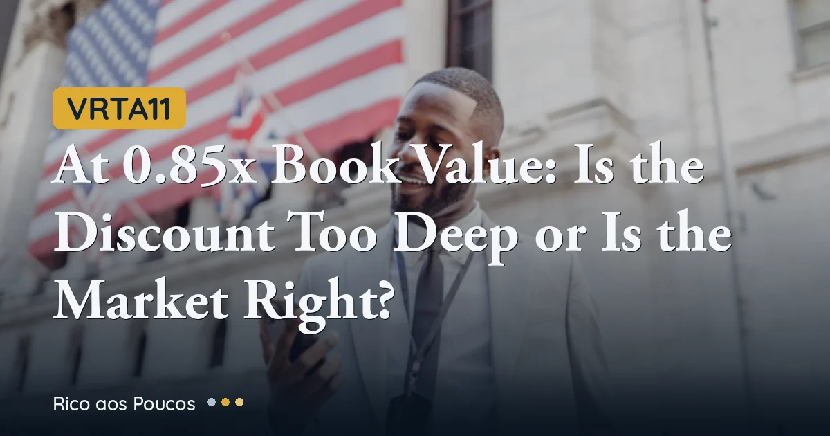 VRTA11 at 0.85x Book Value: Is the Discount Too Deep or Is the Market Right?
