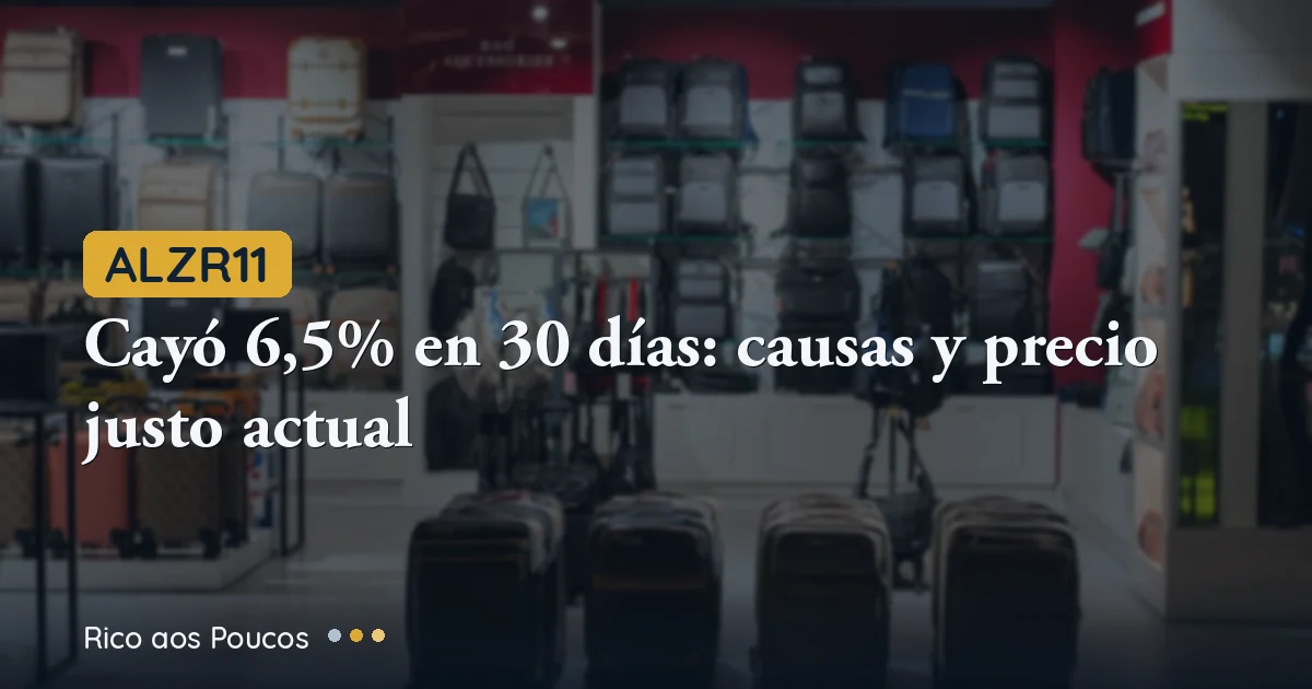 ALZR11 cayó 6,5% en 30 días: causas y precio justo actual