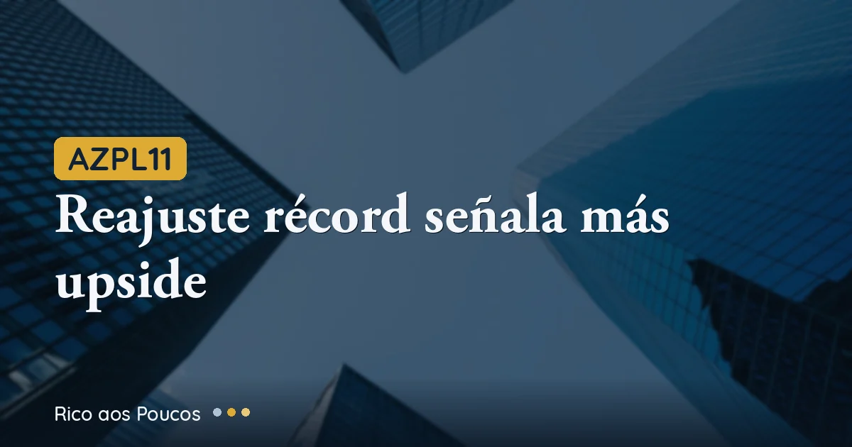 AZPL11: Renegociación +21,8% con CAOA y dividendo al alza