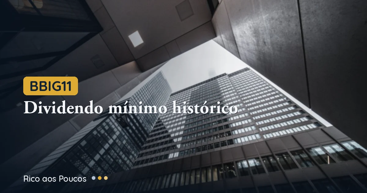 BBIG11 despenca 4,4%: fundo anuncia menor dividendo da história