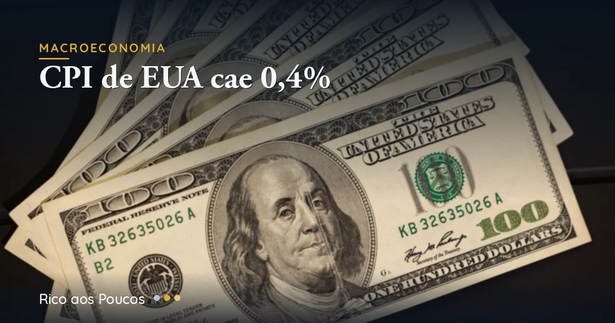 CPI dos EUA cai 0,4% em junho: a primeira deflação desde 2020 e o que muda pro TLT e pro dólar