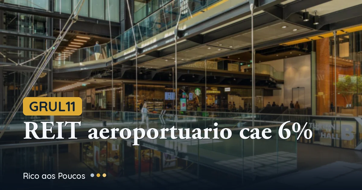 GRUL11 cayó 6% en 30 días: ¿vale la pena comprar este REIT aeroportuario?