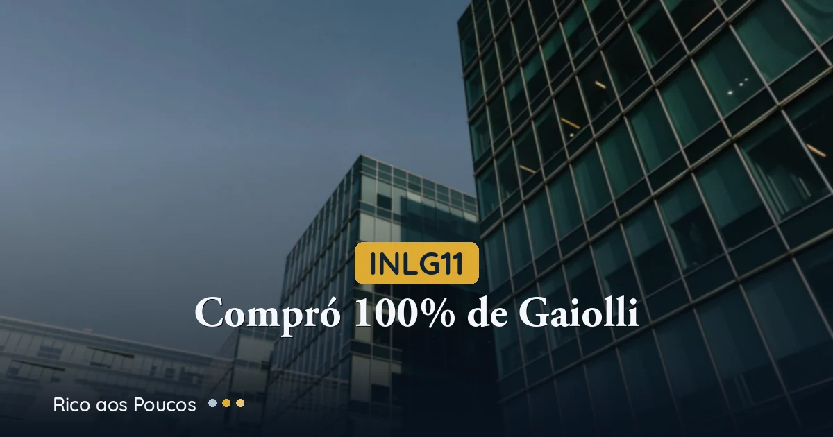 INLG11 comprou 100% do Gaiolli se endividando pela 1ª vez — foi boa?