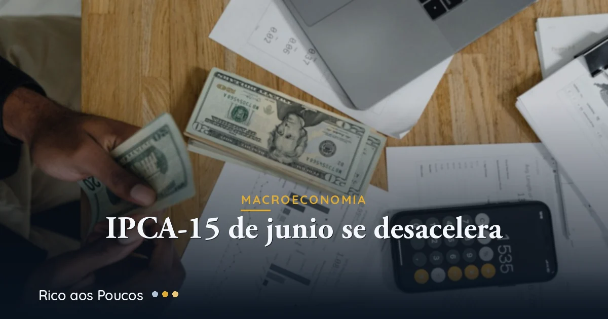 IPCA-15 de junho desacelera para 0,41%, mas o BC nega o horizonte alongado e o juro longo sobe