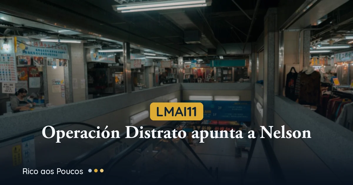 Operación Distrato apunta al grupo REAG de Nelson Wilians y su relación con el LMAI11
