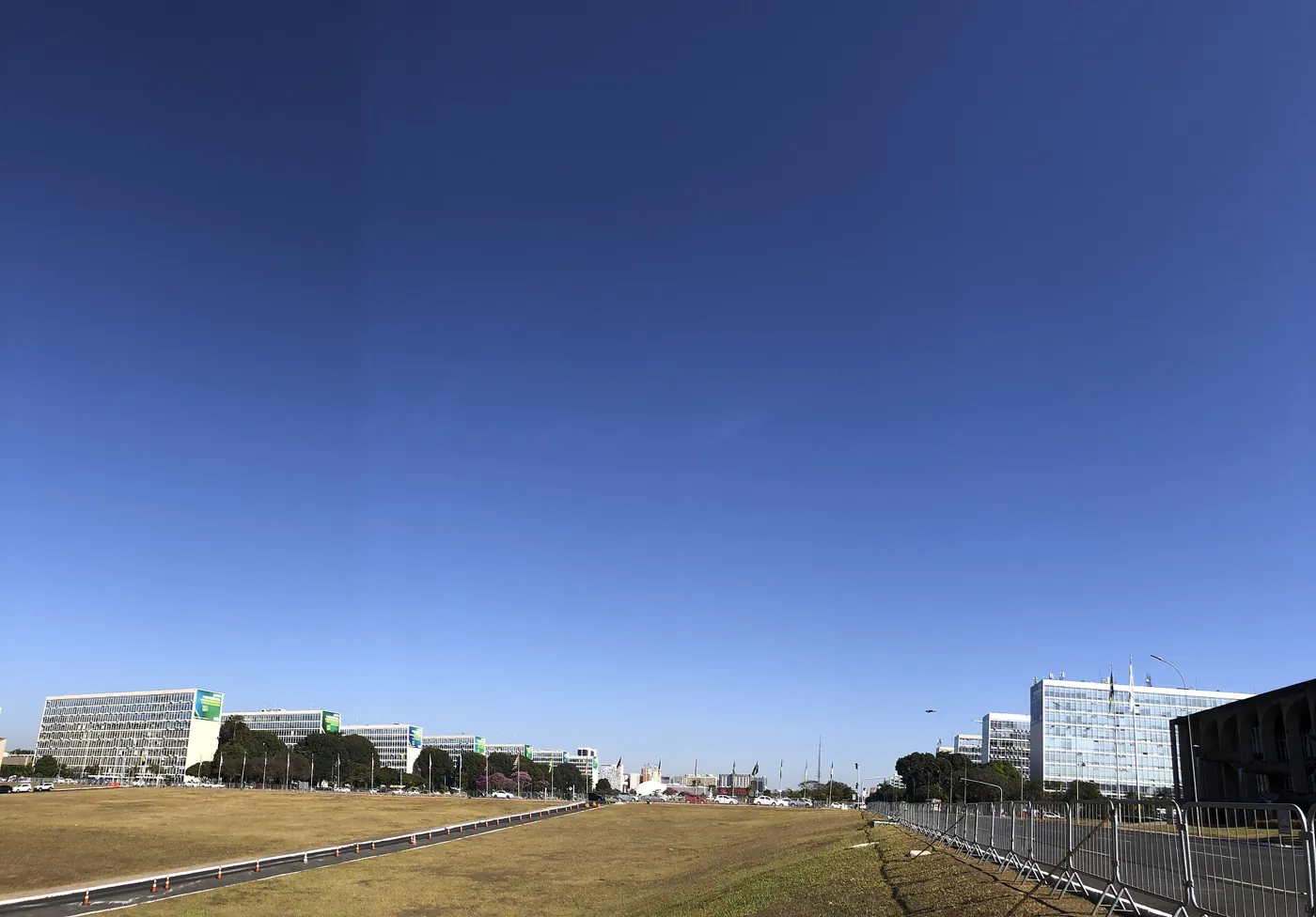 View of the Esplanada dos Ministérios, the ministries' mall in Brasília