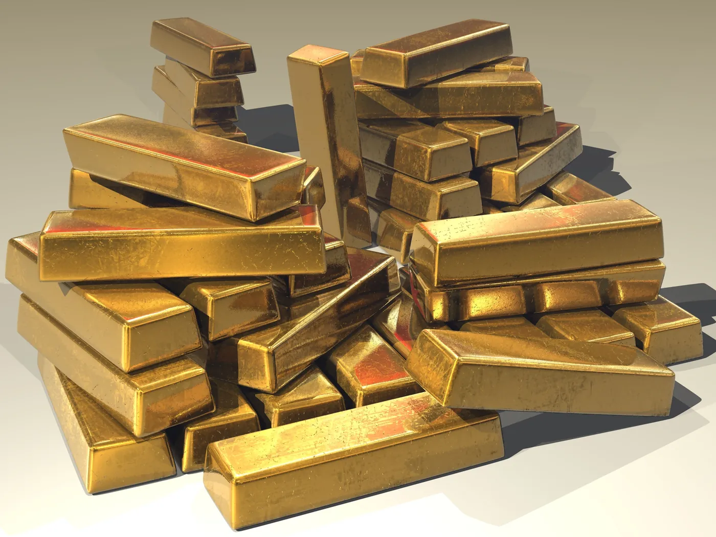 Stacked gold bars